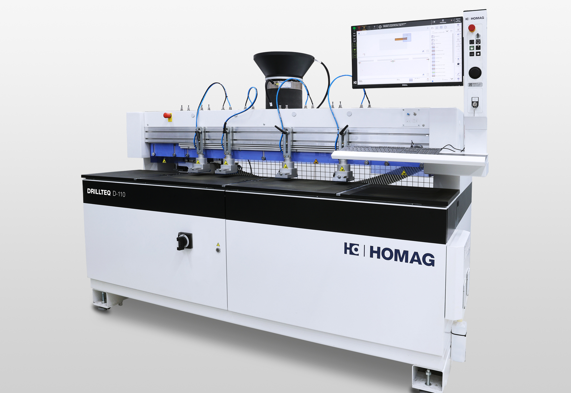 The D-110/12's 4-foot processing field length is perfect for shops with limited space.