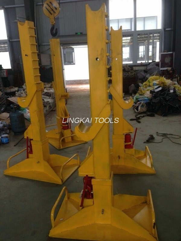 20T Electrical Cable Pulling Tools Adjustable Cable Drum Stand With Wheels