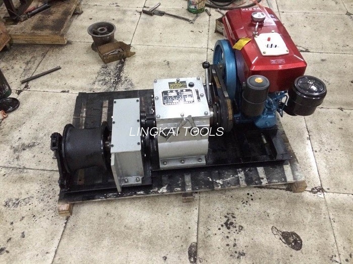 Belt Driven Cable Winch Puller With HONDA Engine For Line Construction