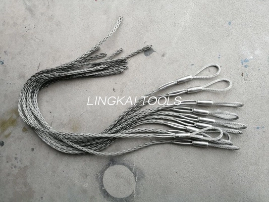 Temporary Single Head Conductor Transmission Line Tool / Cable Sleeve Mesh Sock Joint