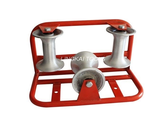 Spraying Tri-Roller Aluminum Corner Cable Roller For Underground Cable Laying